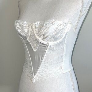Vintage Christian Dior Floral Lace Bustier Corset